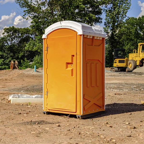 how often are the portable restrooms cleaned and serviced during a rental period in Chest Springs